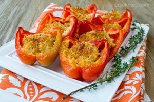 Easy Chicken Cheddar Stuffed Peppers Recipe