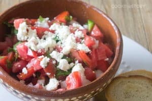 A Mexican Bruschetta Recipe with Queso Fresco by @cookthestory