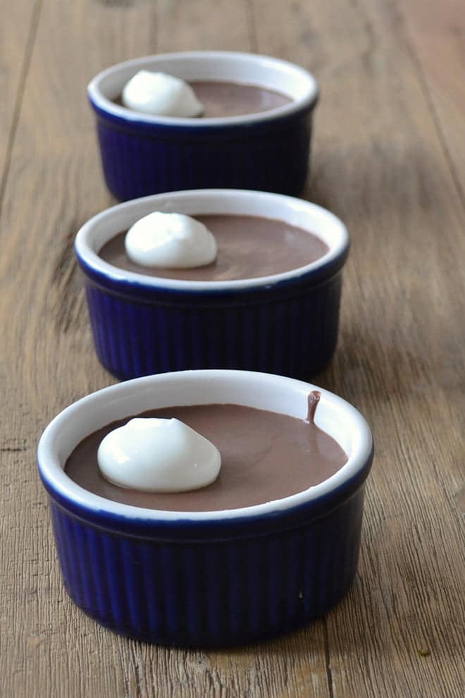 If you don't like washing dishes or spending a lot of time making desserts, there are easy chocolate desserts out there for you like these Pots de Chocolat. They're rich, chocolatey and healthier because they use Greek yogurt. 