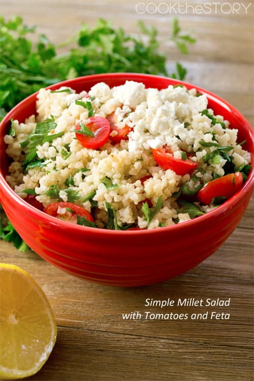 Millet Salad with Tomatoes and Feta