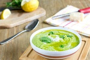 Green Pea Soup Recipe with Basil and Parmesan
