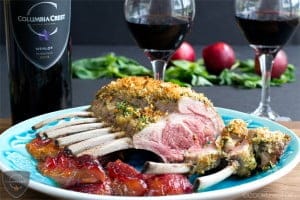 Rack of Lamb with Mint and Basil Pesto Crust