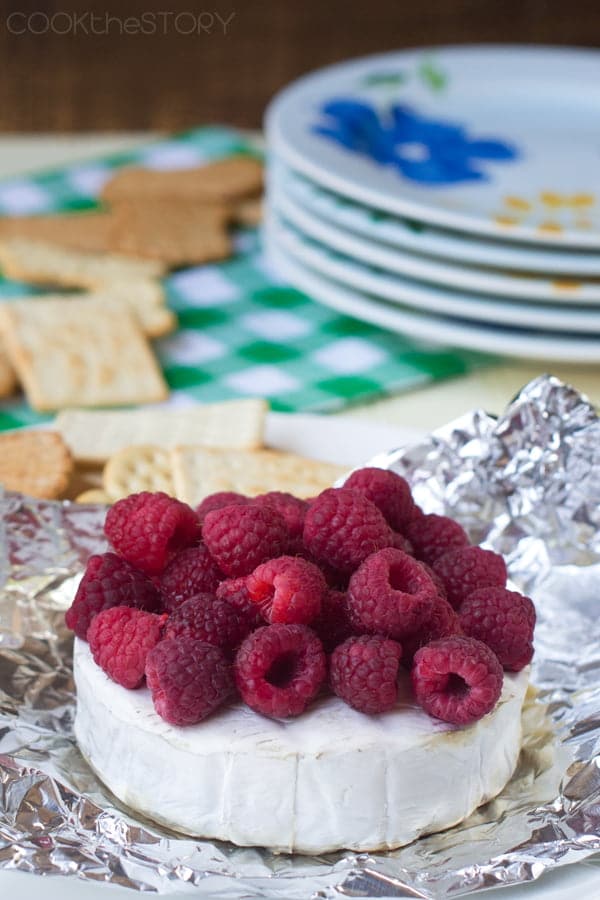 Grilled Brie with Raspberries