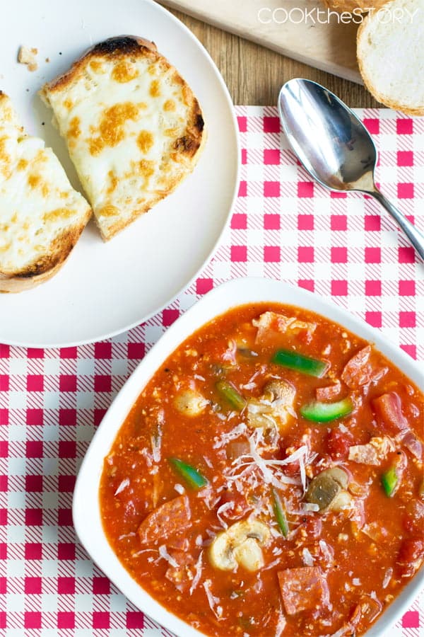 Pizza Soup in 15 Minutes