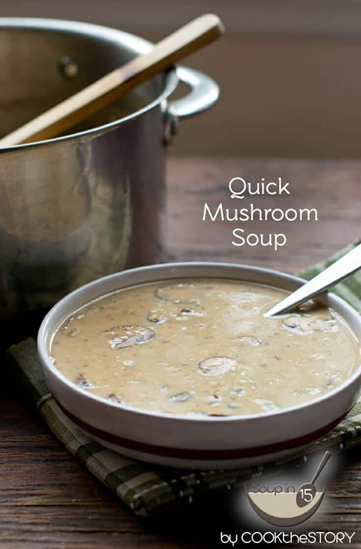 Cream of Mushroom Soup in 15 Minutes