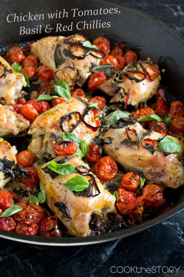 Baked Chicken with Tomatoes, Basil, and Red Chilies