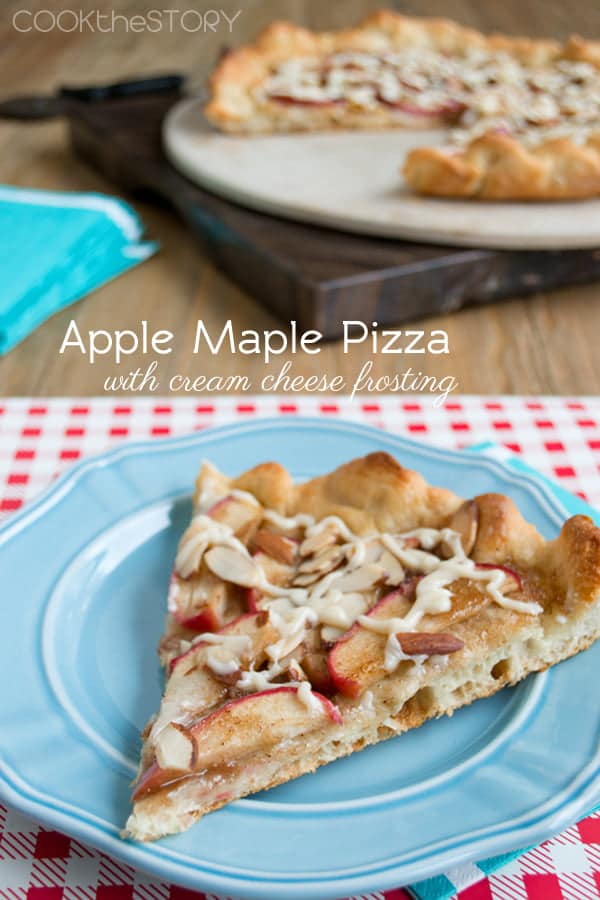 Apple Dessert Pizza with Cream Cheese Frosting