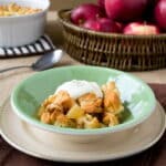 This easy apple cobbler dessert has a crescent roll topping. Get the recipe at cookthestory.com