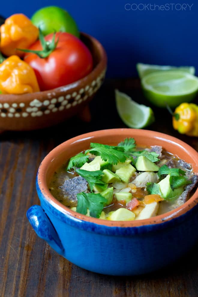 Sopa de Lima (Mexican Lime Soup) - This flavorful chicken and lime soup comes together in just 15 minutes, making it perfect for dinner tonight!