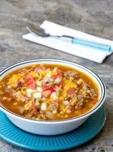 Bacon Cheeseburger Soup - This homemade soup recipe is full of flavor and can be on the table in just 15 minutes!