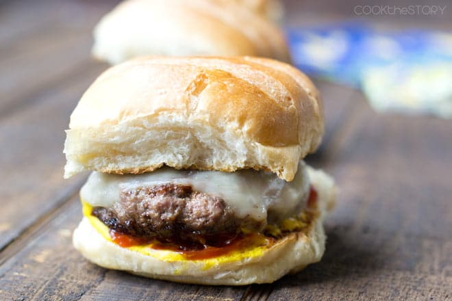 Best Basic Hamburger with ketchup, mustard, and cheese.