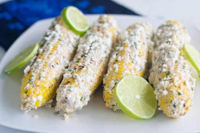 Grilled Mexican Corn on the Cob (Elote)