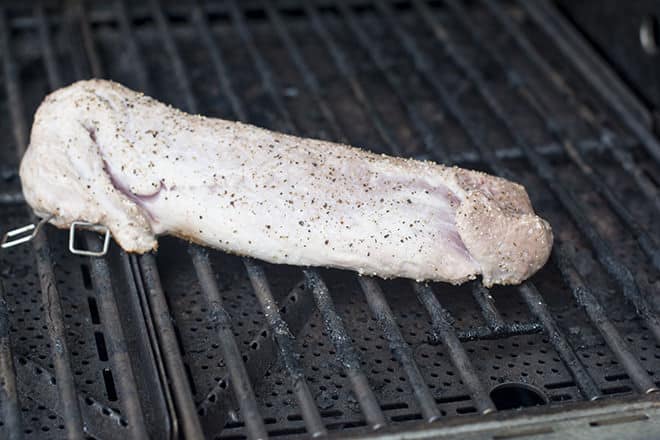 Pork tenderloin on the grill