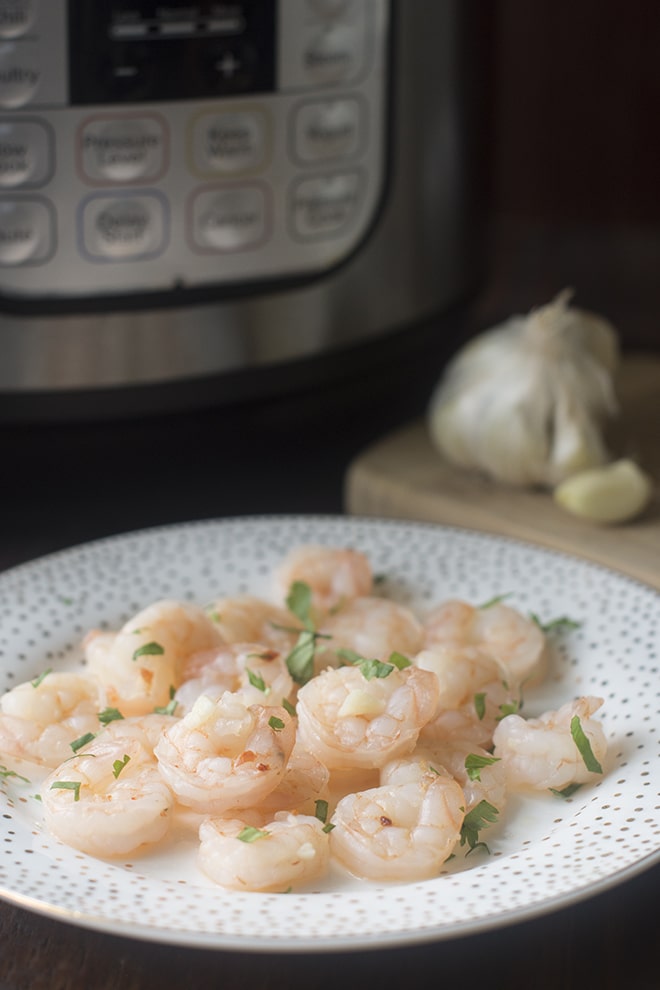 Instant Pot shrimp are quick to make and really delicious. You can discard the liquid they cook in, or use it to make a quick sauce right in your Instant Pot.
