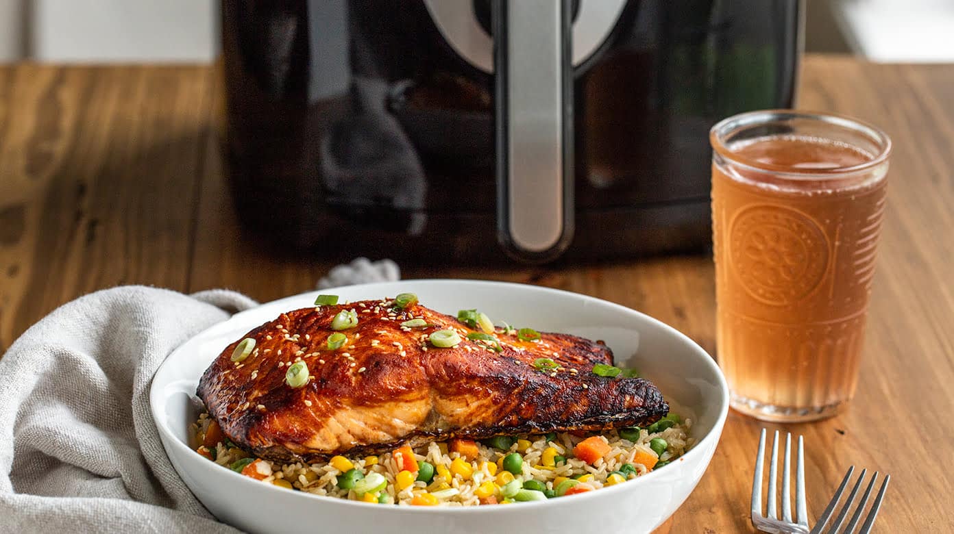 Air Fried Salmon Bowl - The Windy City Dinner Fairy