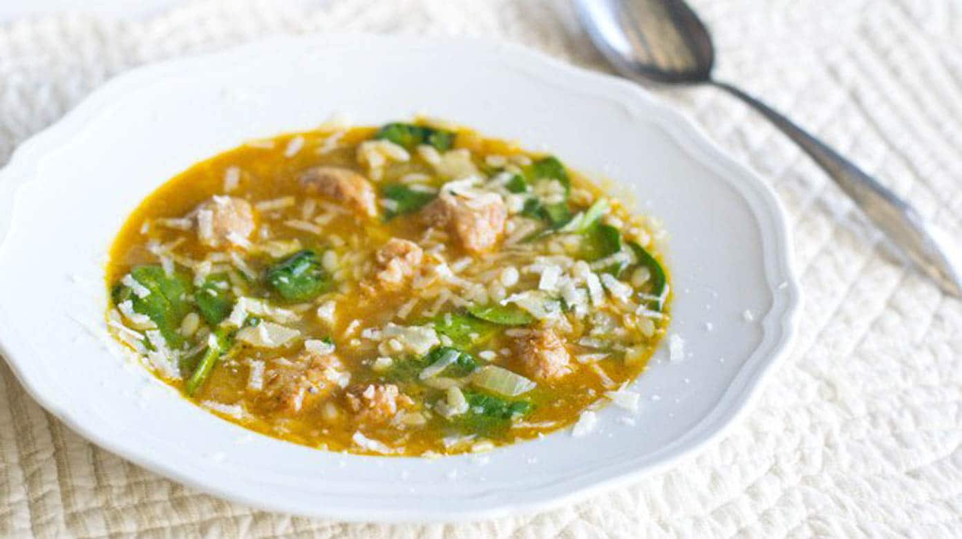 Easy Italian Wedding Soup recipe (with frozen meatballs) - Food Meanderings