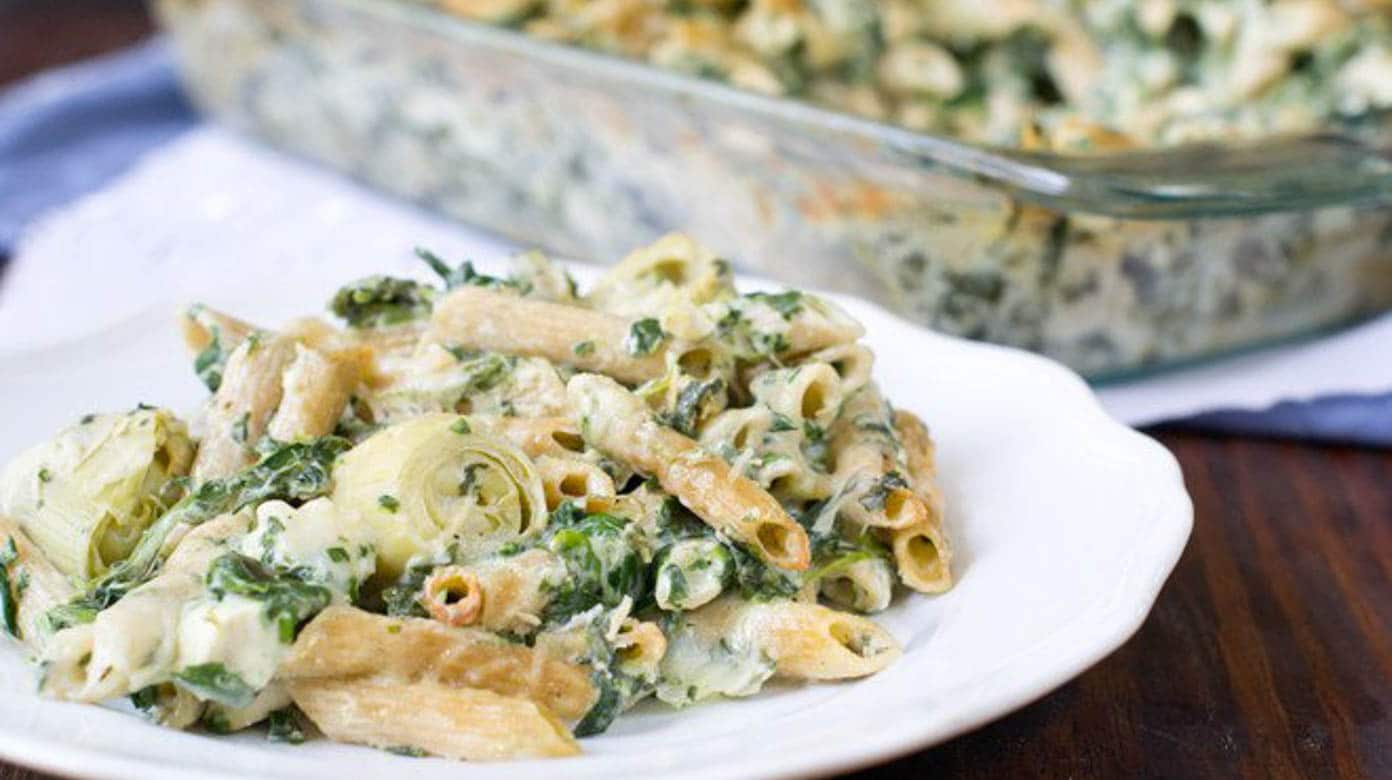 Spinach and Artichoke Pasta Bake - COOKtheSTORY