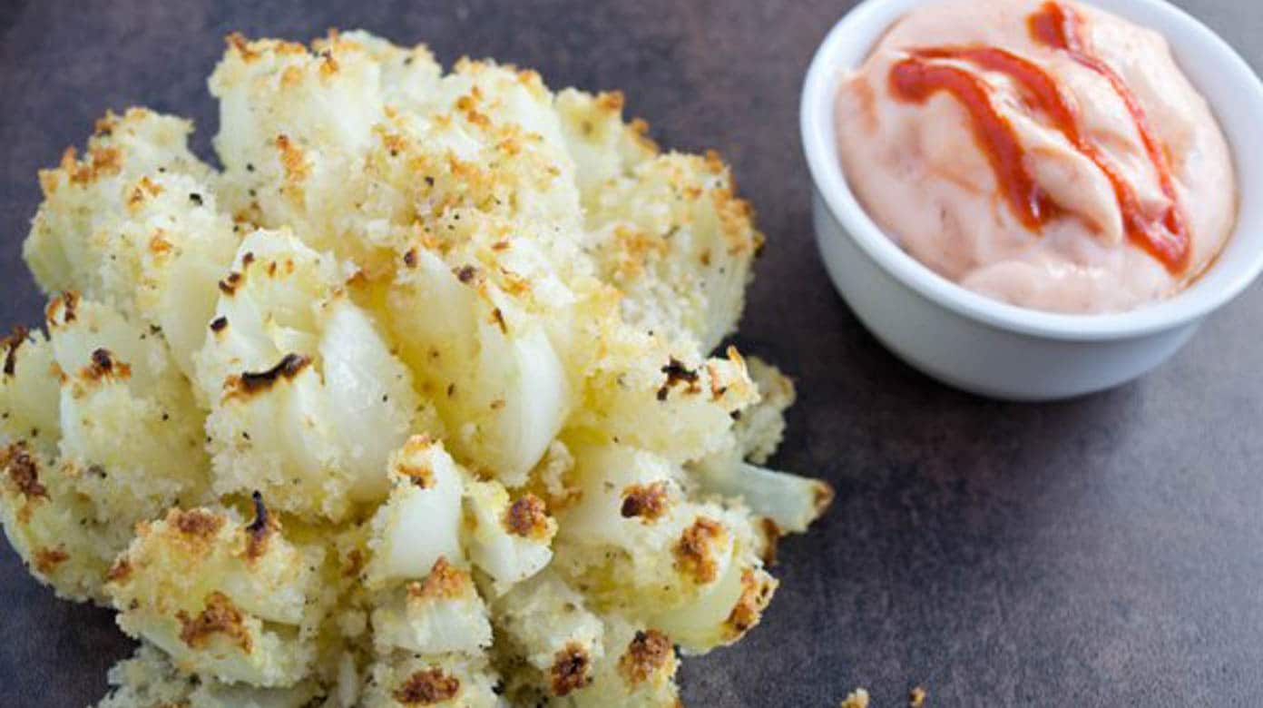 Baked Blooming Onion Recipe With Sweet Sriracha Dipping Sauce