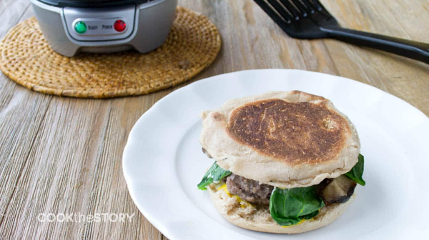 An Easy Burger Recipe Made On A Breakfast Sandwich Maker