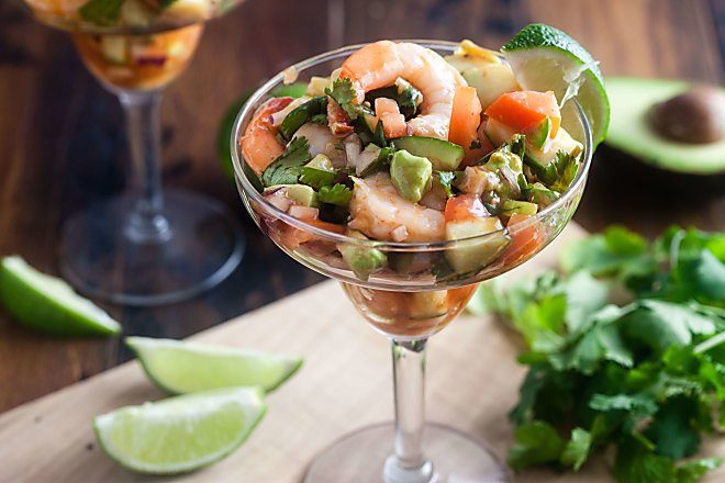 Individual Shrimp Cocktail Presentations - Spicy Mexican ...