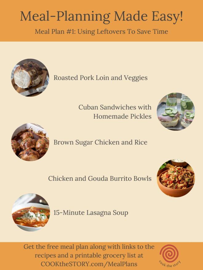 A graphic with images and recipe names for the recipes linked to below.