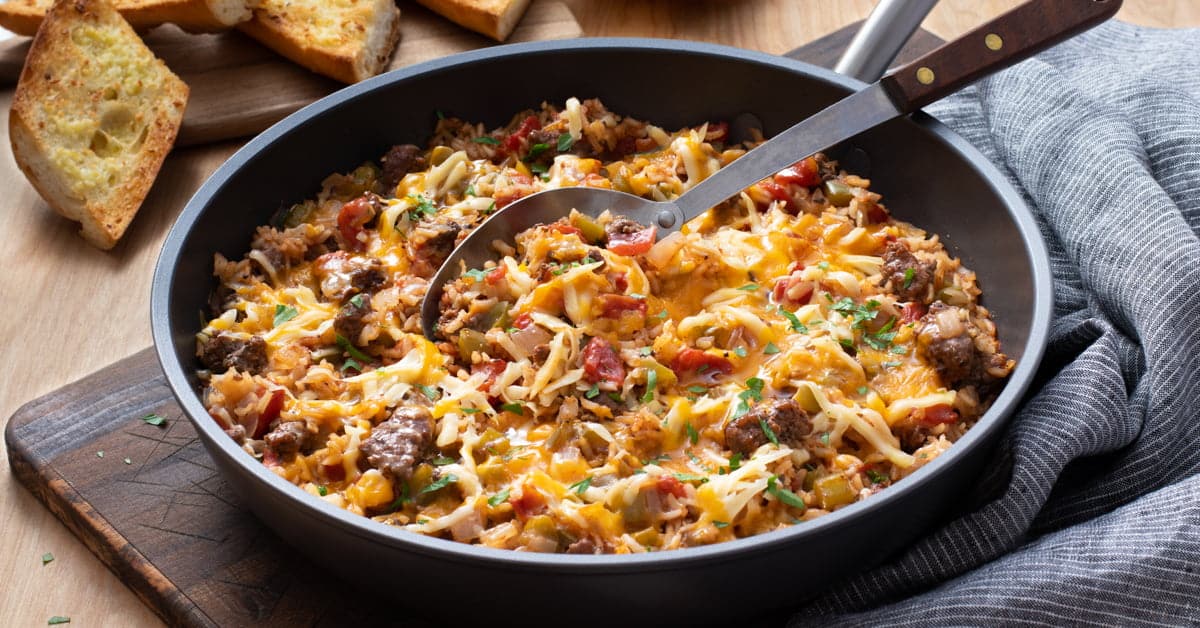 Ground Beef and Rice Skillet - COOKtheSTORY
