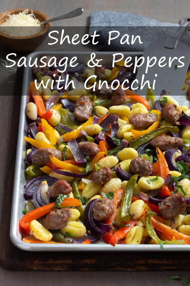 Sheet Pan Sausage and Peppers with Gnocchi (No Boiling Needed!)