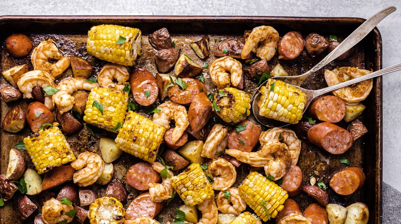 Sheet Pan Shrimp Boil Recipe - It's so easy to make