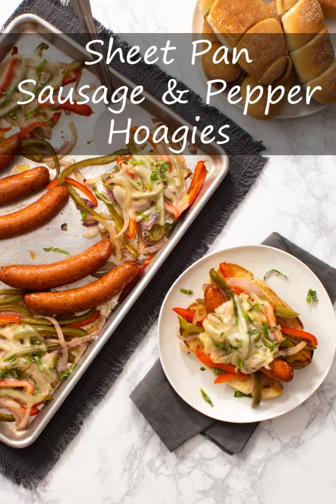 Sheet Pan Sausage and Pepper Hoagies