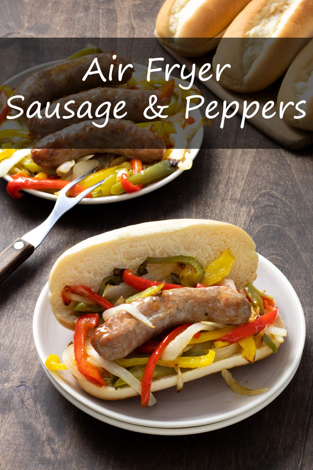 Air Fryer Sausages and Peppers