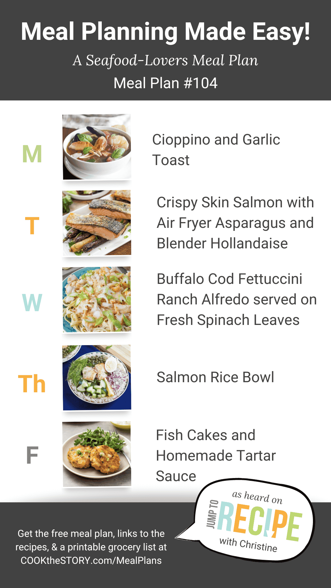 Meal Plan #104: A Seafood-Lovers Meal Plan