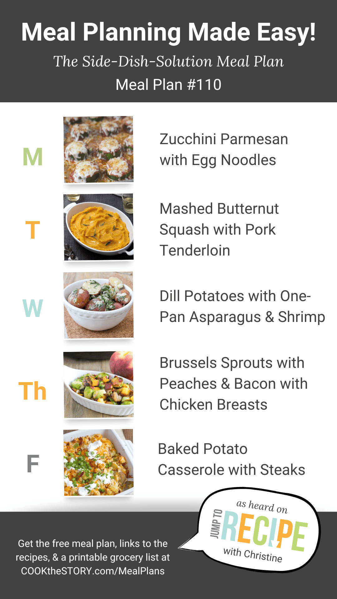 Meal Plan #110: The Side-Dish-Solution Meal Plan