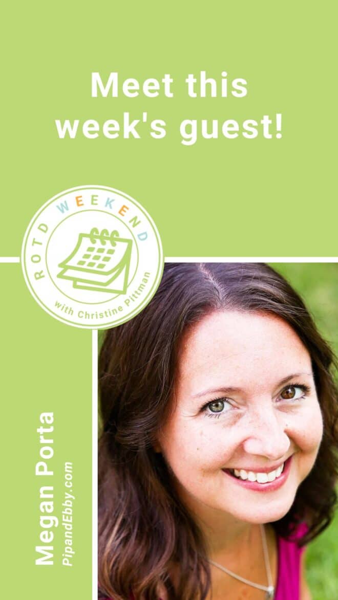 Green ROTD Weekend graphic with a picture of Megan Porta.