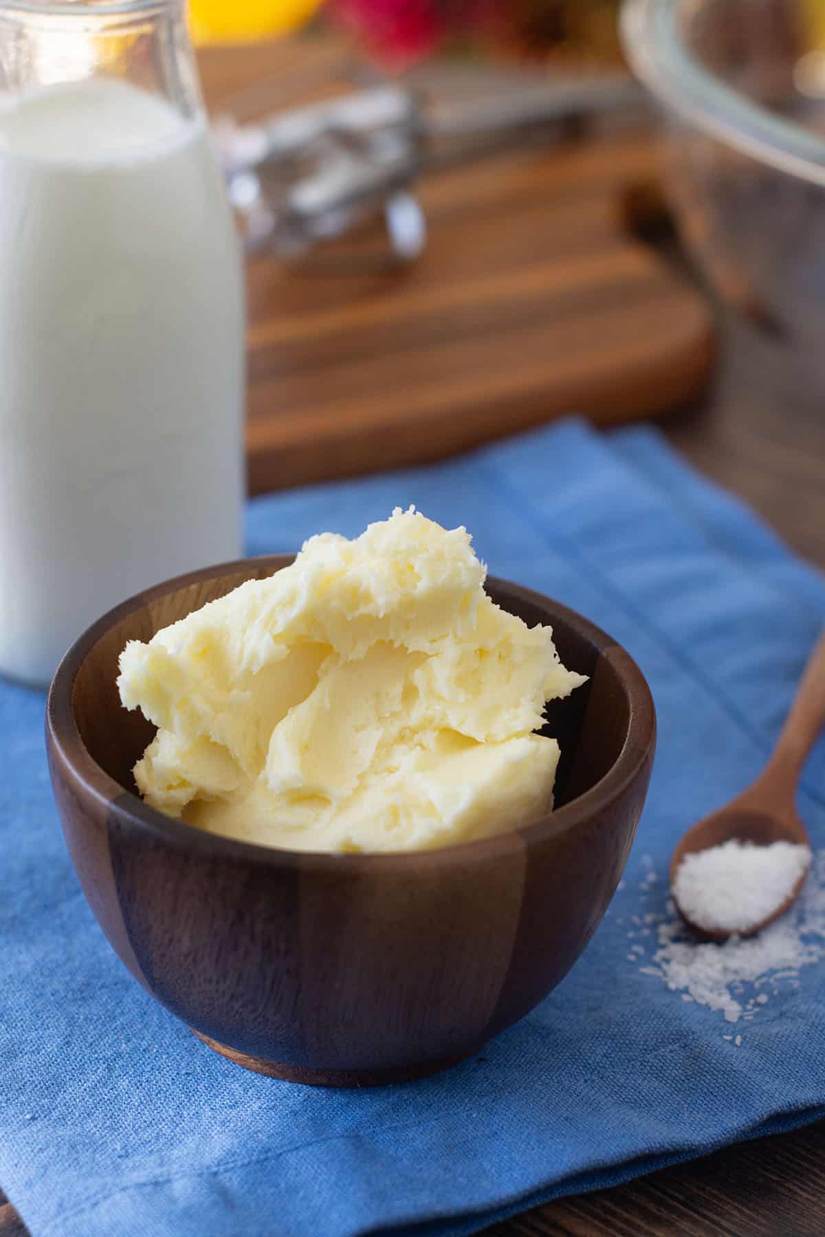 Homemade Butter Using Cream and Salt