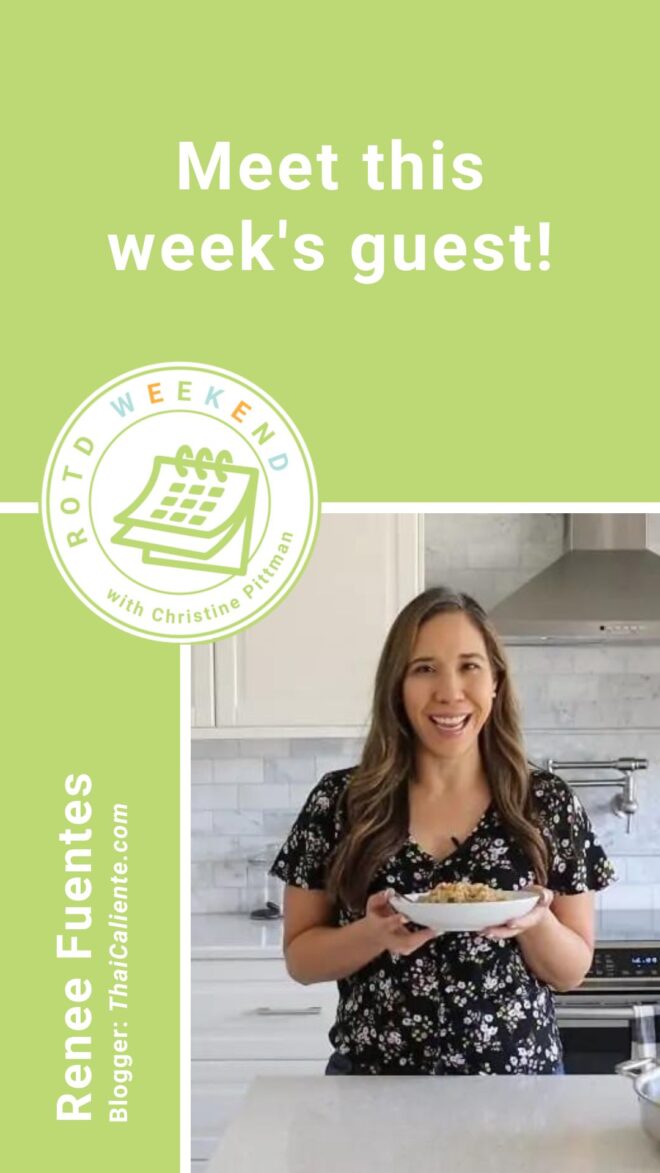 Green ROTD Weekend graphic with picture of Renee Fuentes.